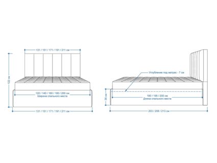Кровать Lonax Милана велюр Dolly-1 200х190