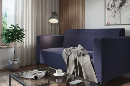 Диван Арско Ник двухместный синий Длина 146 см