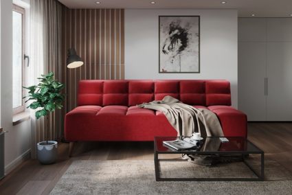 Диван Арско Нельсон трехместный красный
