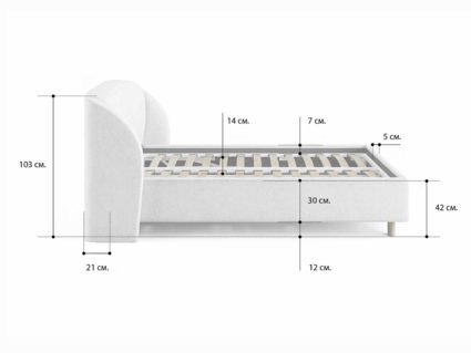 Кровать Сонум Valencia Кашемир Горчичный 180х190
