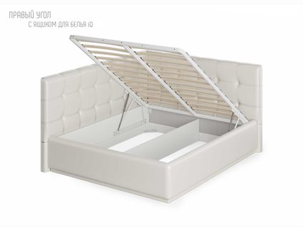 Кровать Nuvola Sabina угловая Velutto 22 (с подъемным механизмом) 90х190