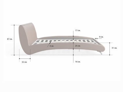 Кровать Сонум Verona Кашемир Бежевый 180х200