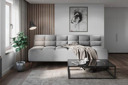 Диван Арско Нельсон трехместный светло-серый Длина 195 см