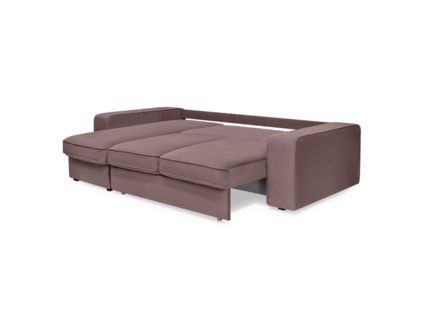 Диван Фиеста Мебель Монако с оттоманкой велюр Vivaldi 28 розовый