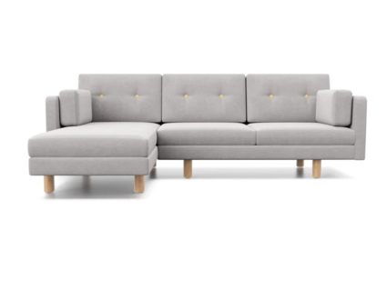 Диван Арско Ингвар угловой трехместный светло-серый Длина 240 см