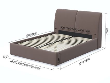 Кровать Арско Бекка Велюр Grace 06 180х200