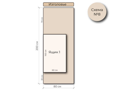Кровать Mr.Mattress Site Box велюр Toffee 180х200