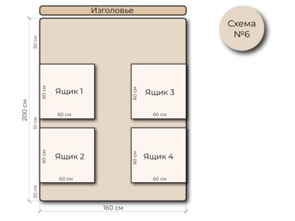 Кровать Mr.Mattress Site Box велюр Toffee 180х200