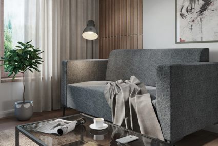 Диван Арско Ник двухместный серый Длина 146 см