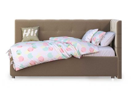 Кровать Nuvola Sabina угловая Velutto 22 120х200