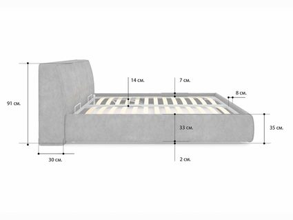 Кровать Сонум Altea Рогожка Мокко 160х190