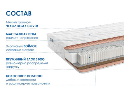 Матрас Димакс Relmas Cocos 1 S1000 23