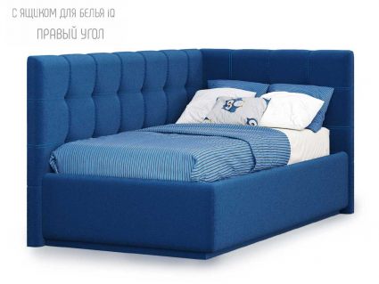 Кровать Nuvola Sabina угловая Velutto 26 (с подъемным механизмом) 180х200