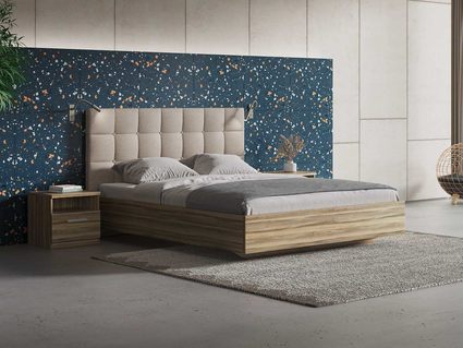 Кровать Сонум Luiza Ясень Ориноко + Кашемир Бежевый (с подъемным механизмом)