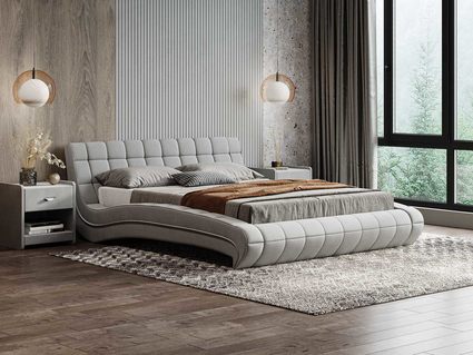 Кровать Сонум Milano Экокожа Белая (с подъемным механизмом) 160х190