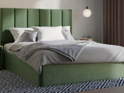 Кровать Lonax Милана велюр Dolly-13 (с основанием) 140х200