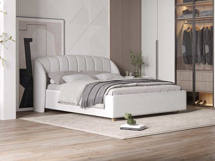 Кровать Сонум Valencia Экокожа Белая 160х190