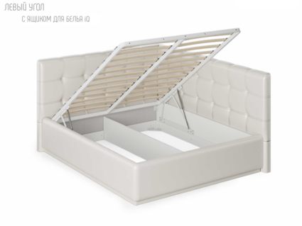 Кровать Nuvola Sabina угловая Velutto 26 (с подъемным механизмом) 180х200