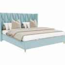 Кровать Beautyson Rebecca велюр Formula 692 голубой 160х190